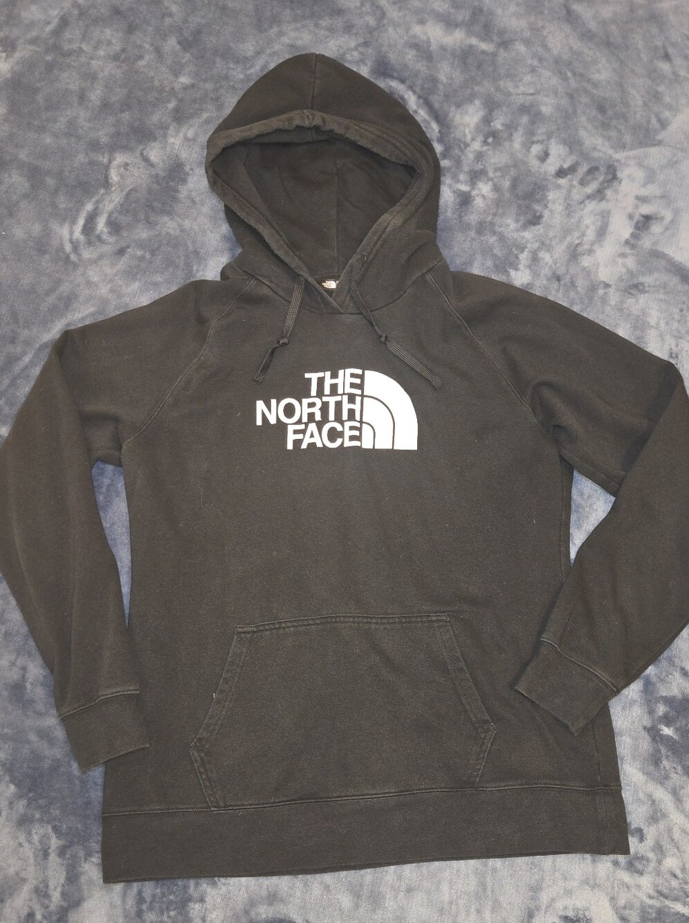 The North Face Black Hoodie with White Logo